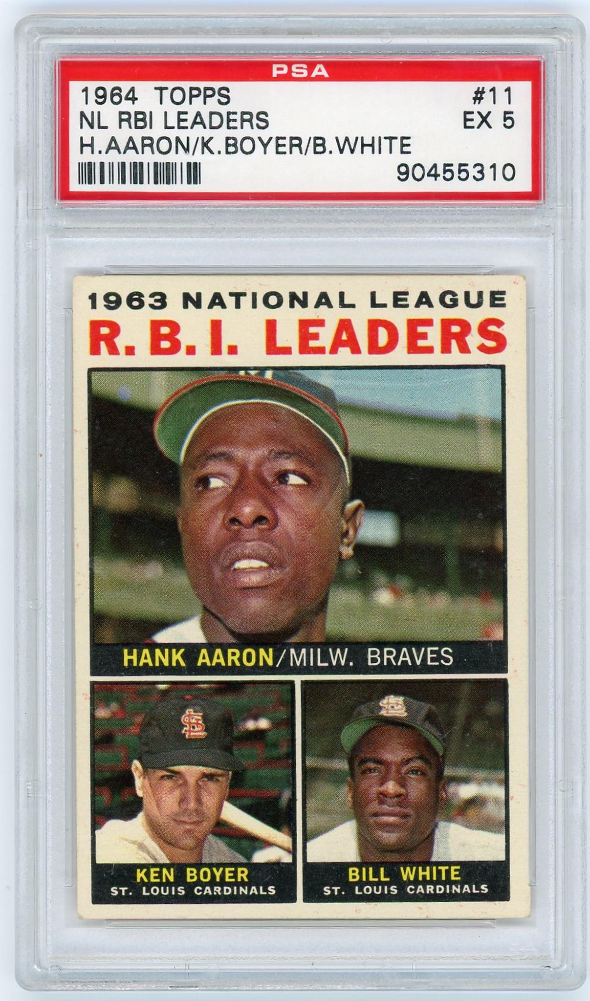 1964 Topps #11 R.B.I. Leaders PSA 5 EX 