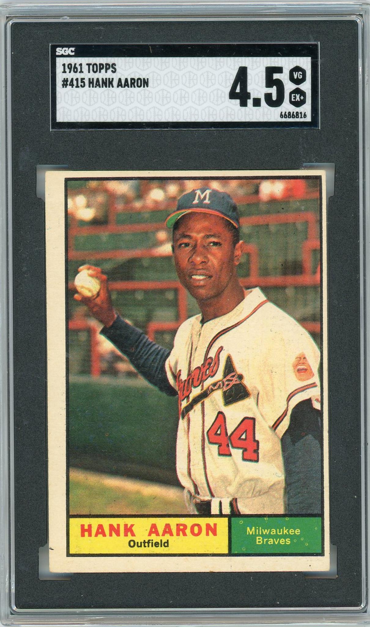 1961 Topps #415 Hank Aaron SGC 4.5 VG-EX+ 