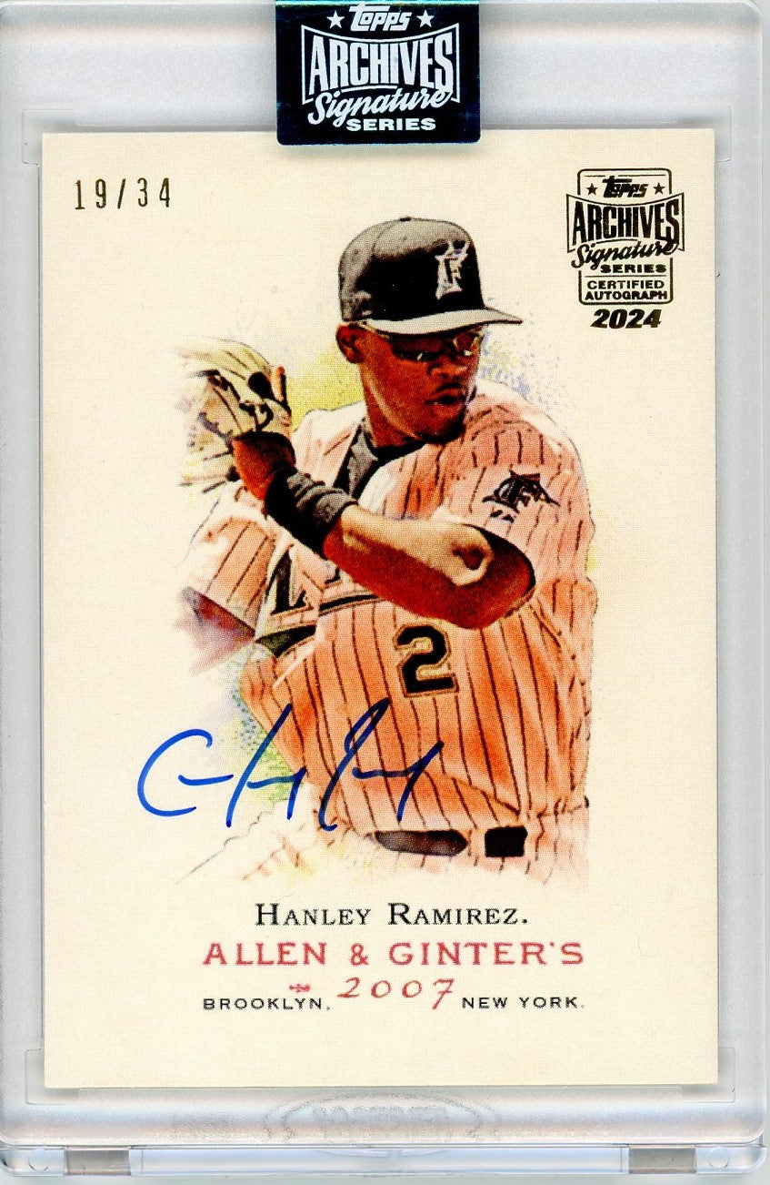 2007 Topps #95 Hanley Ramirez Series  /34 Auto 