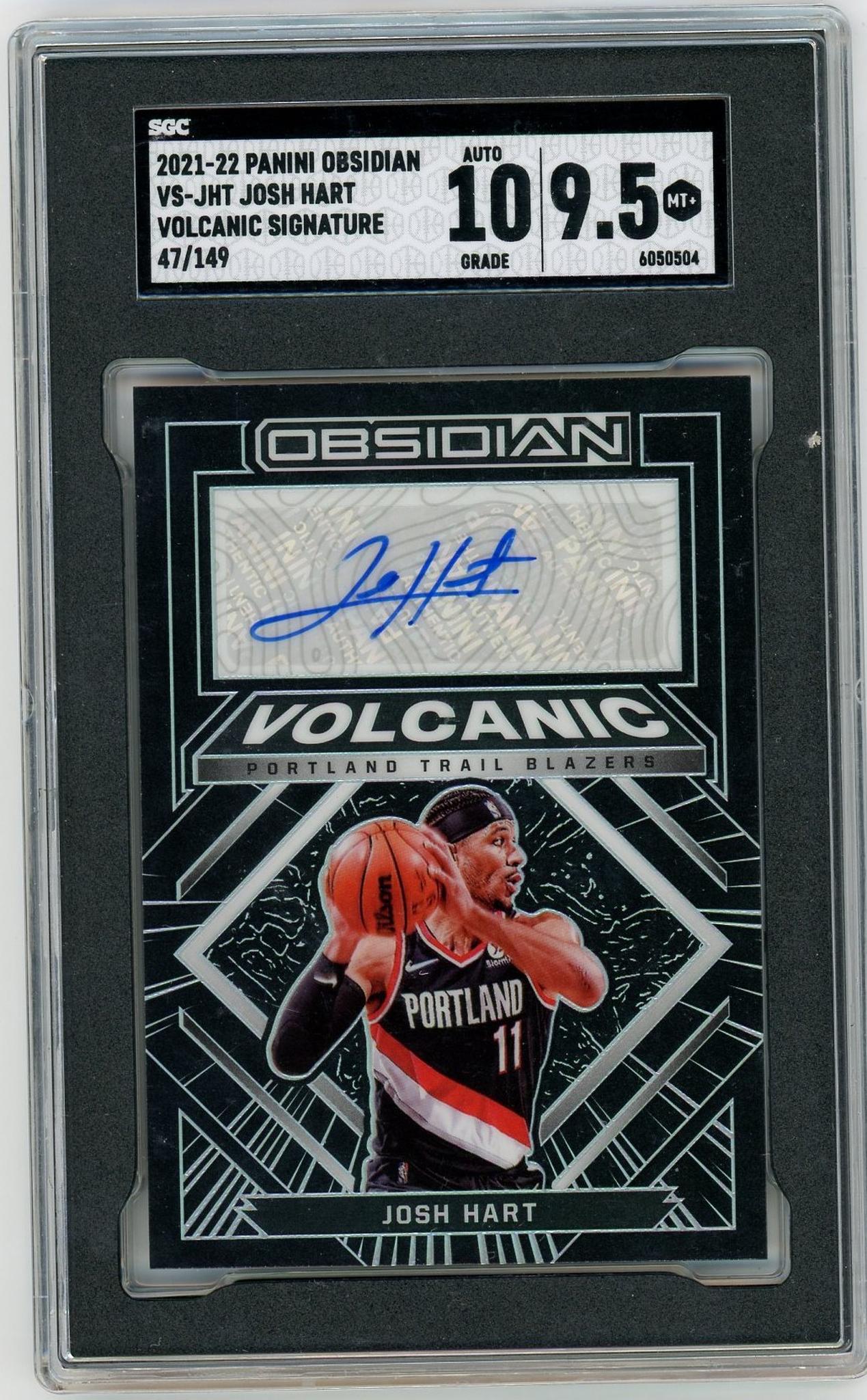 2021-22 Panini Obsidian #VS-JHT Josh Hart Volcanic Sig. 47/149 SGC 9.5