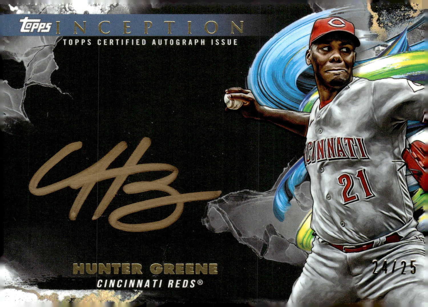 2023 Topps Inception #ISS-HG Hunter Greene Silver Signings /25 Auto 