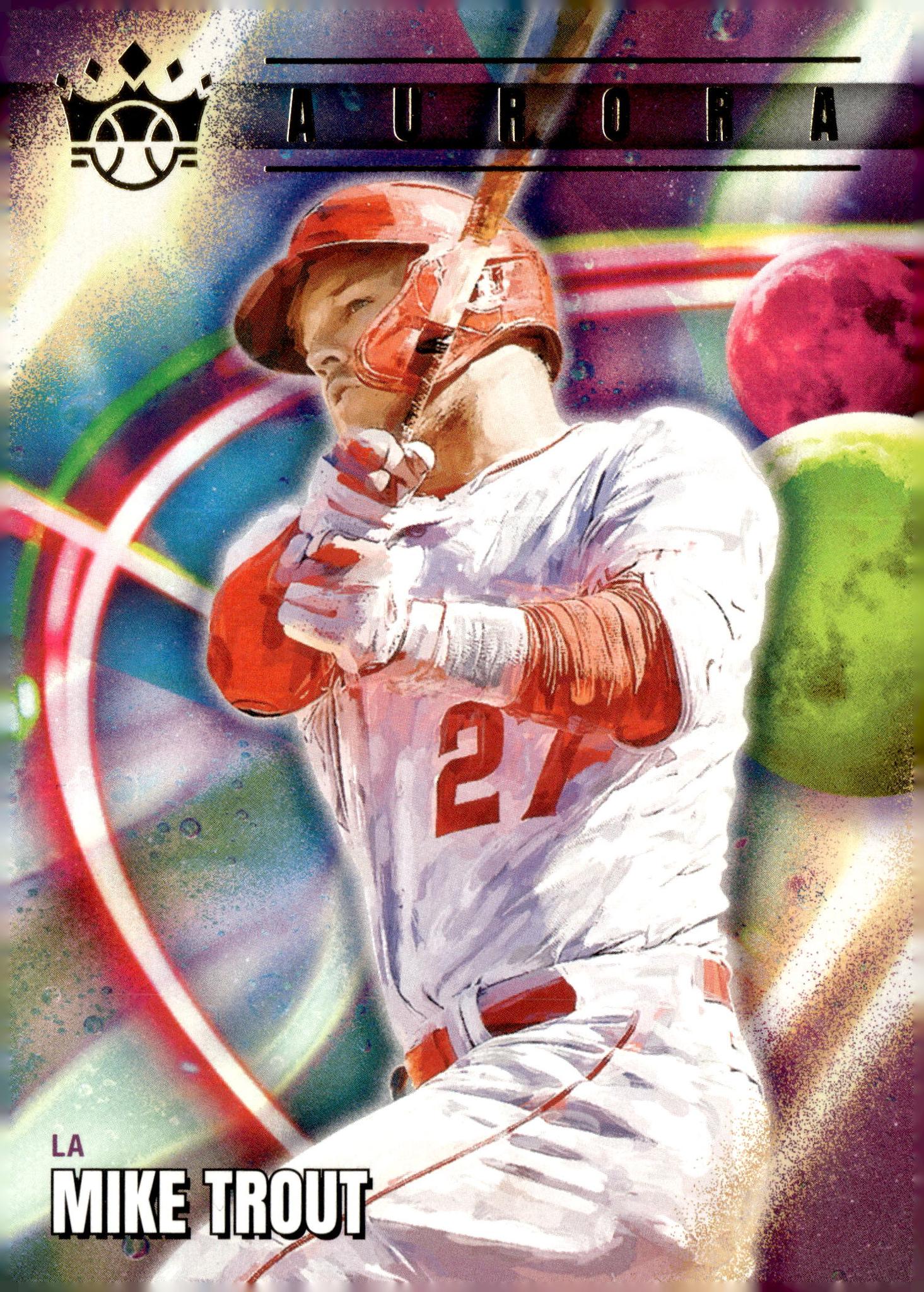 2022 Panini Diamond Kings 3AU-2 Mike Trout Aurora 