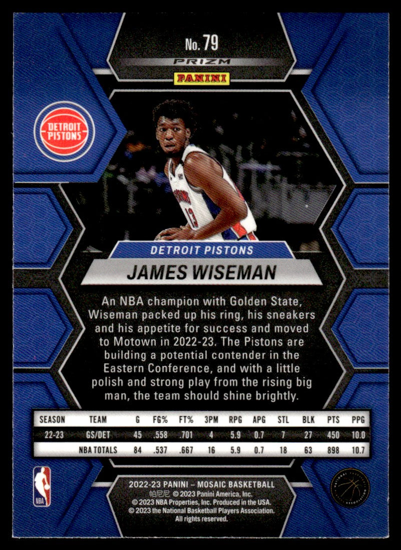 2022-23 Panini Mosaic James Wiseman #79