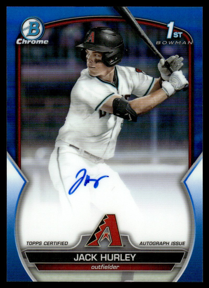 2023 Bowman Chrome CDA-JH Jack Hurley Blue Rookie /150 Auto Diamondbacks