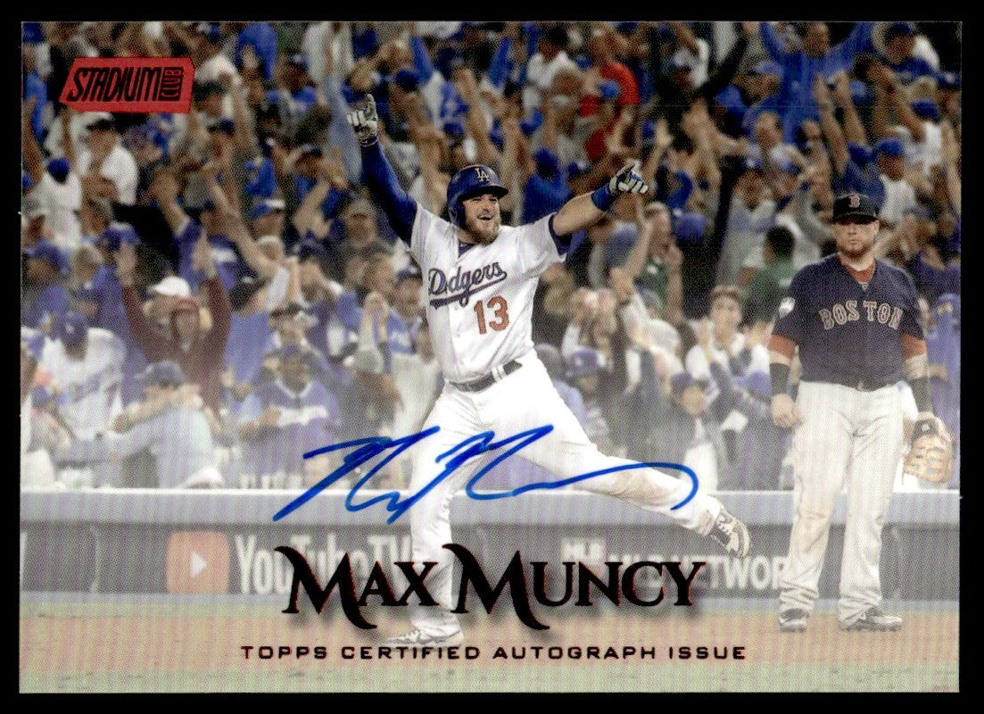 2019 Topps Stadium Club Max Muncy Auto /50 Red #SCA-MMU Dodgers