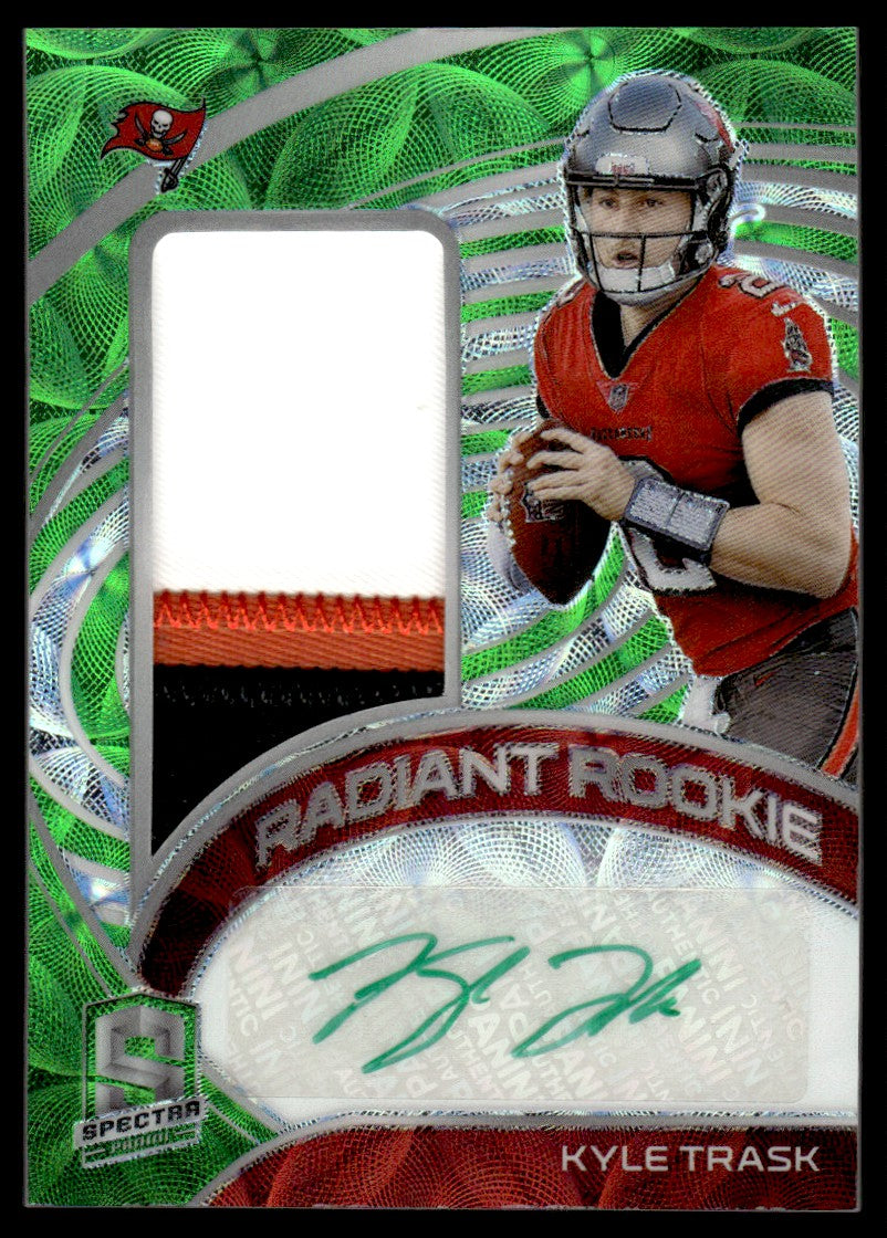 2021 Panini Spectra Kyle Trask Radiant Rookie /35 Patch Auto RPA Buccaneers