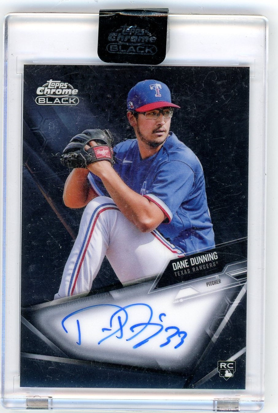 2021 Topps Chrome Black CBA-DD Dane Dunning  Rookie  Auto Texas Rangers