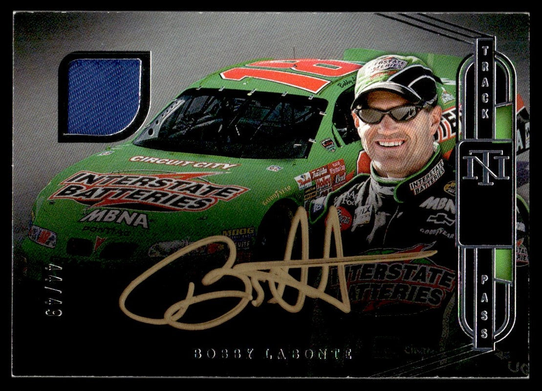 2023 Panini National Treasures TPS-BLT Bobby Labonte Track Pass  /49