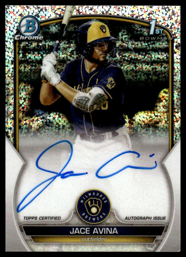 2023 Bowman Chrome Speckle Jace Avina #CPA-JAA Auto