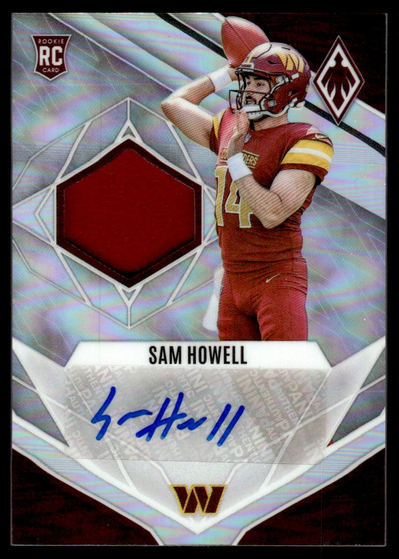 2022 Panini Phoenix Sam Howell /299 Rookie RC Patch Auto #RJA-SH Commanders