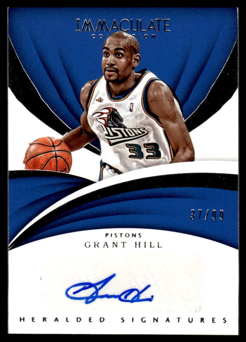 2018 Panini Immaculate Collection Grant Hill Heralded Signatures /99 Auto