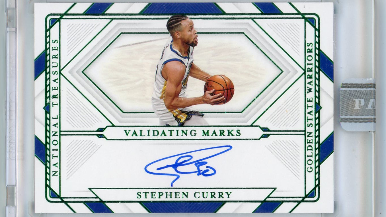 2020-21 Panini National Treasures Validating Marks Stephen Curry VM-SCR