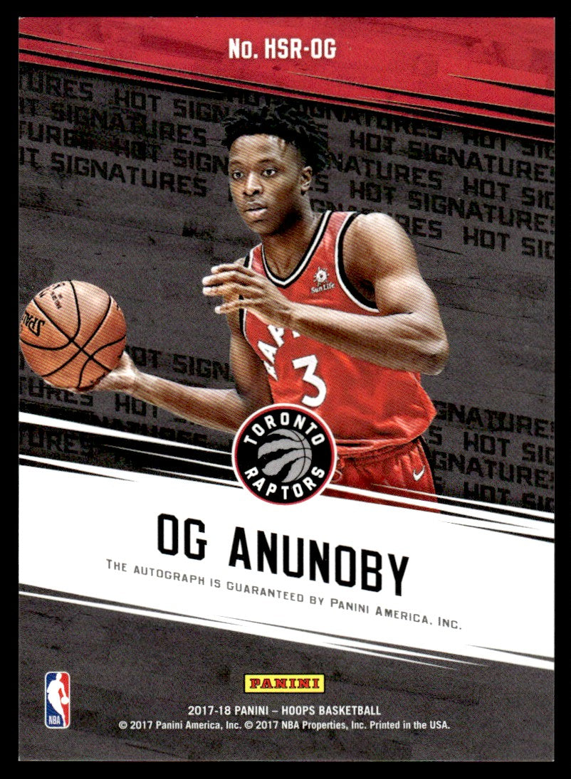 2017 Panini Hoops Hot Signatures OG Anunoby #HSR-OG Auto