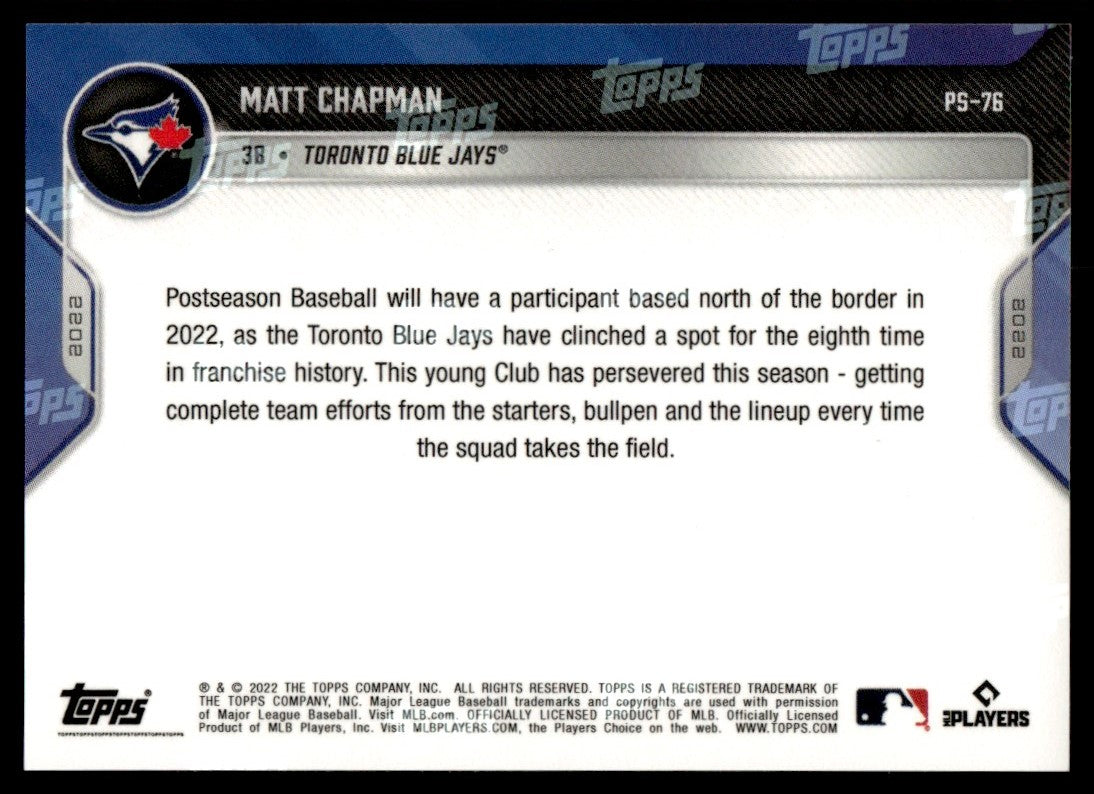 2022 Topps Now Postseason /5 Matt Chapman