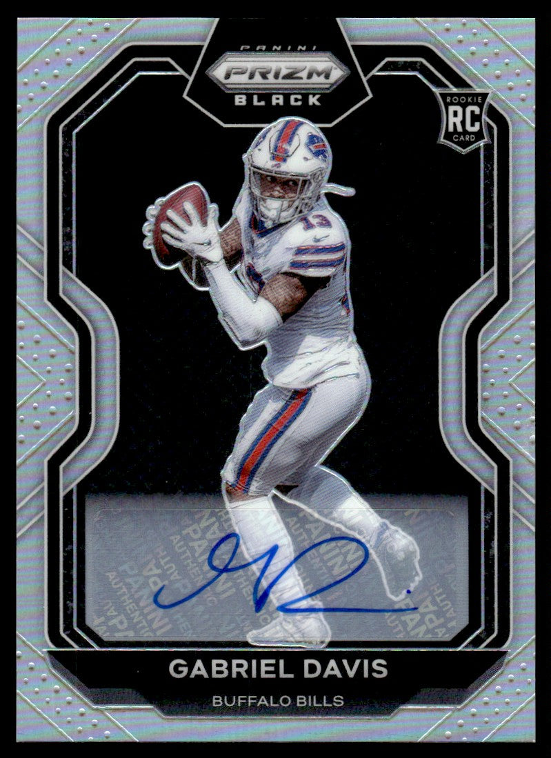 2020 Panini Prizm Black PB-23 Gabriel Davis Chronicles Prizm Black Football Rookie  Auto  Buffalo Bills