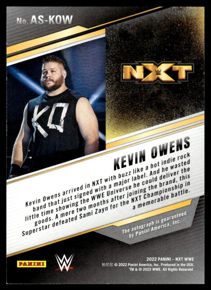 2022 Panini NXT WWE Kevin Owens Alumni Signatures Raw Auto