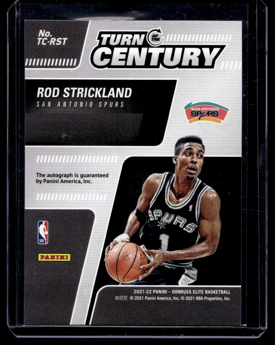 2021 Panini Donruss Elite TC-RST Rod Strickland Turn of the Century Auto /25