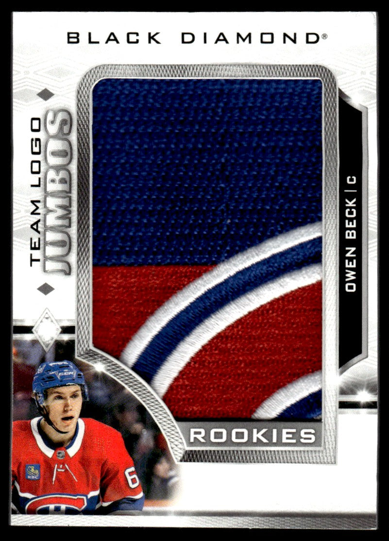 2023-24 Upper Deck Black Diamond Team Logo Jumbos Owen Beck #RTL-OB Patch