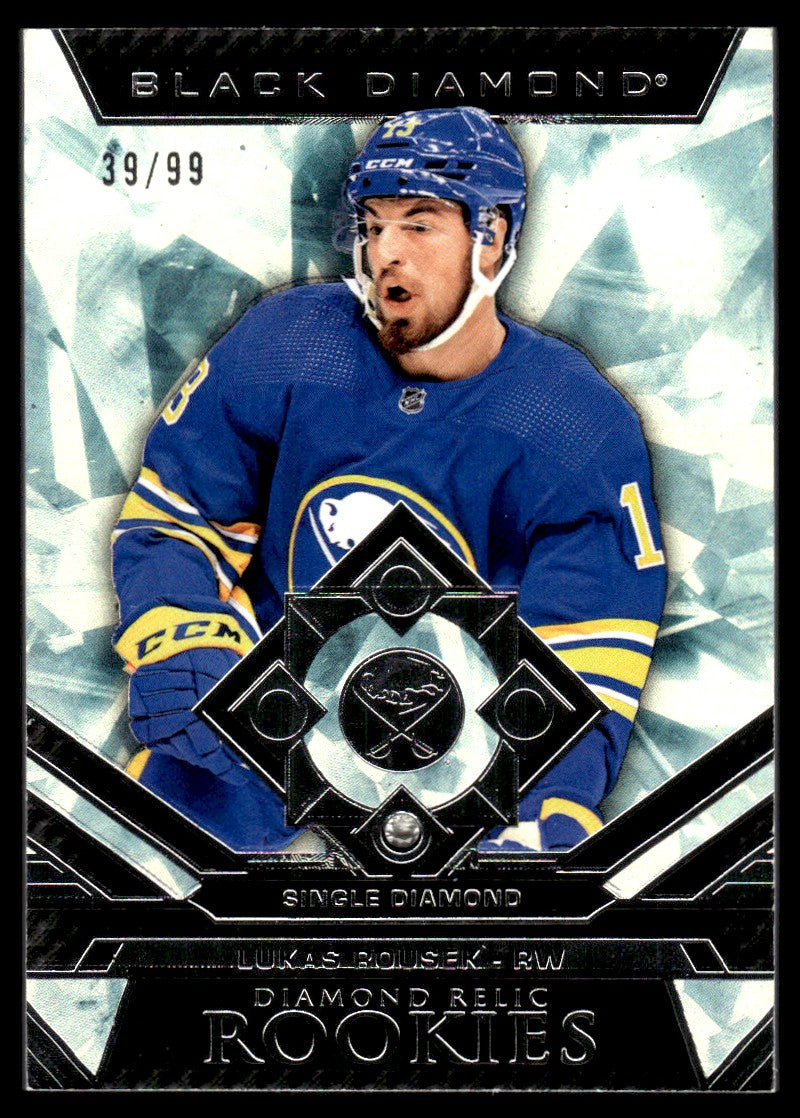 2023 Upper Deck Black Diamond BDR-LR Lukas Rousek Diamond Relic Rookies Single Rookie /99   Sabres