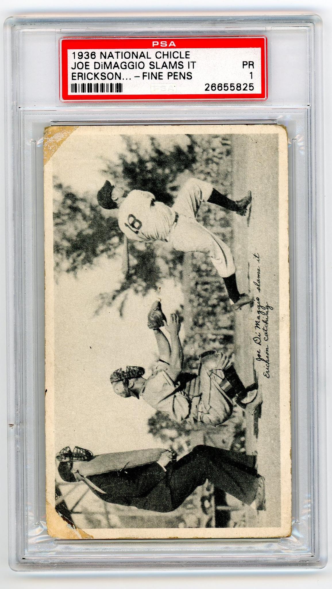 1936 National Chicle Joe DiMaggio Slams IT Erickson-Fine Pens PSA 1