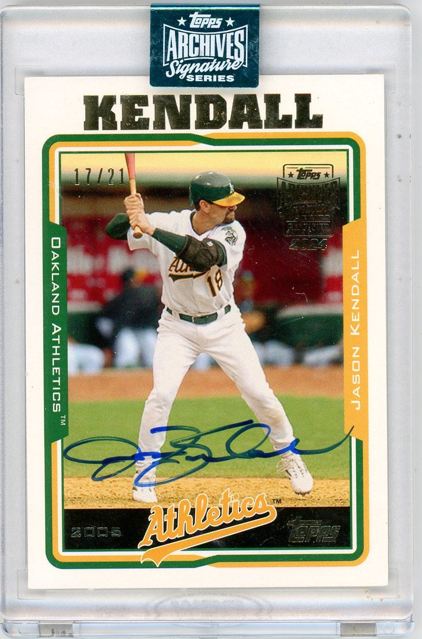 2024 Topps Archives Signature Series #UH30 Jason Kendall /21 Auto Athletics