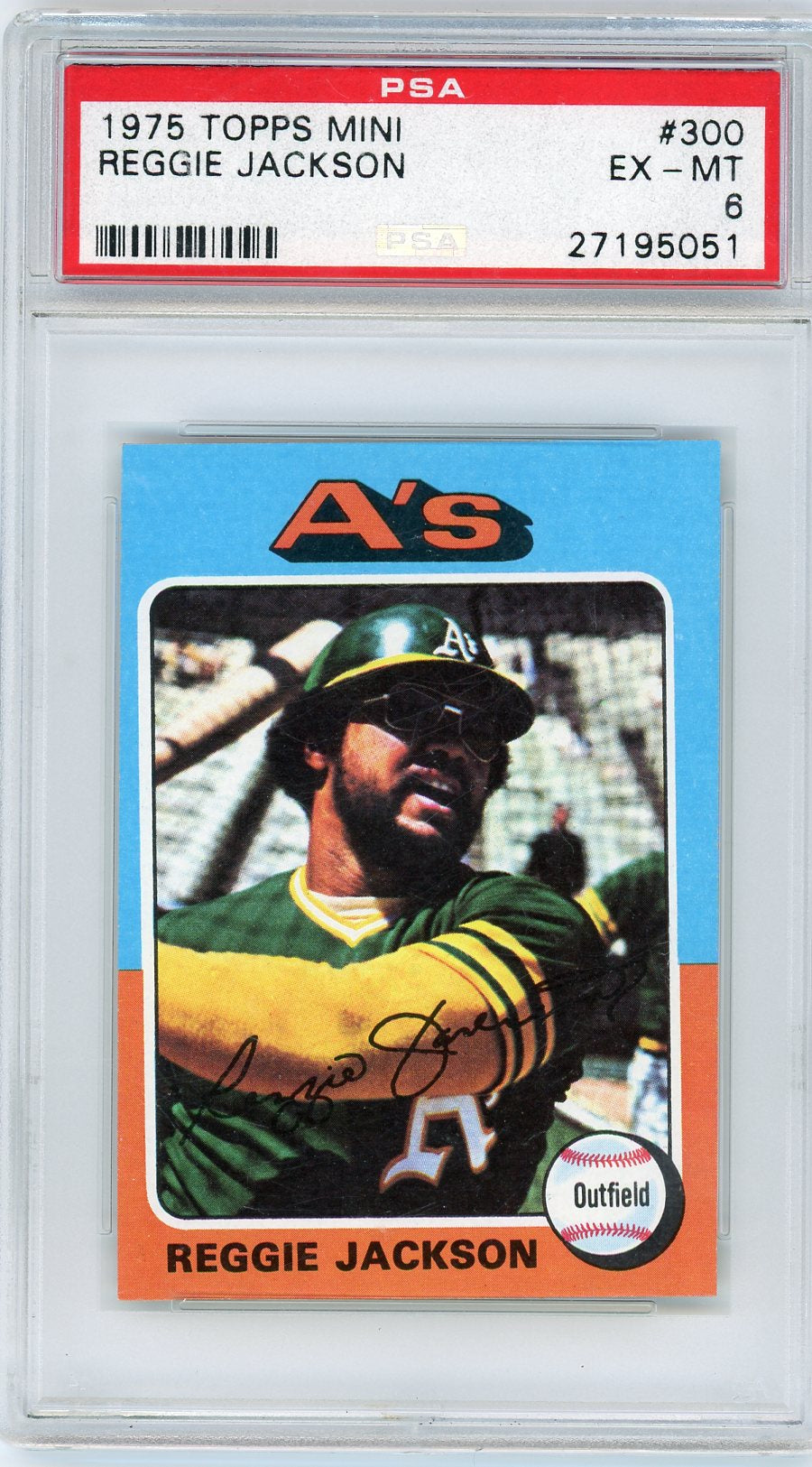 1975 Topps Mini 300 Reggie Jackson PSA 6