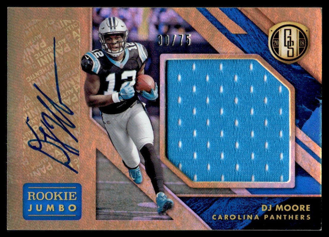 2018 Panini Gold Standard #314 DJ Moore Jumbo Rookie /75 Patch Auto RPA RC