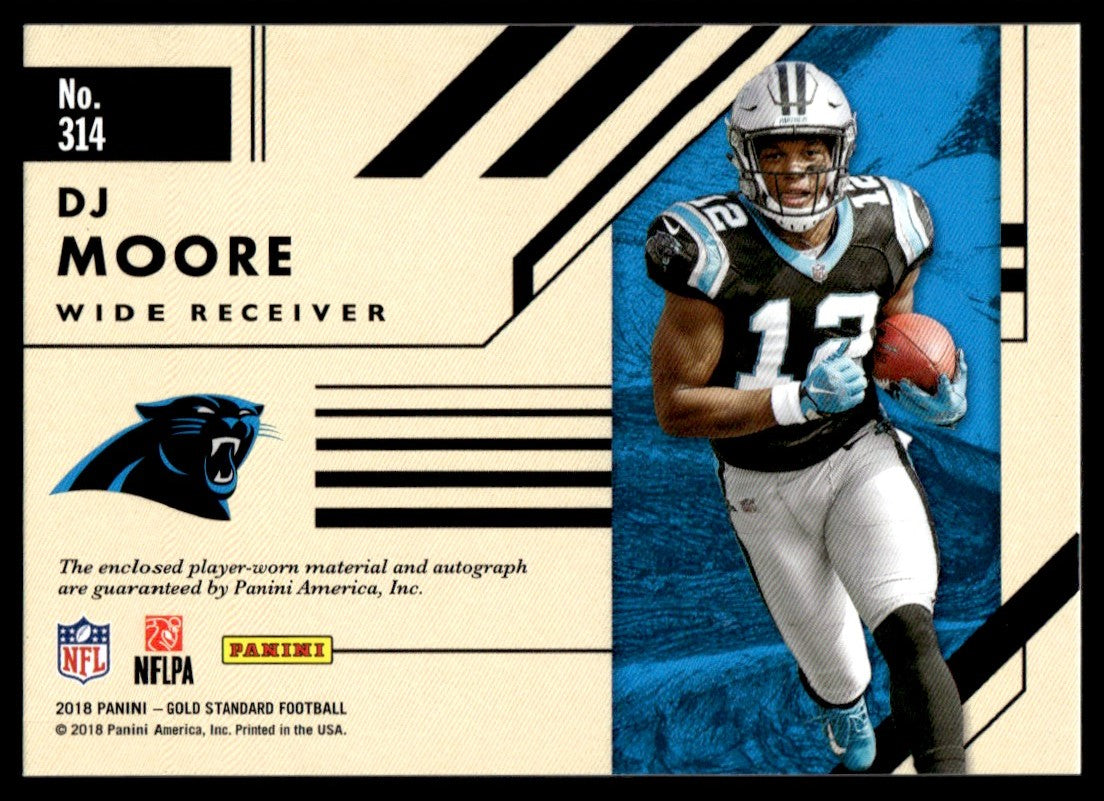 2018 Panini Gold Standard #314 DJ Moore Jumbo Rookie /75 Patch Auto RPA RC