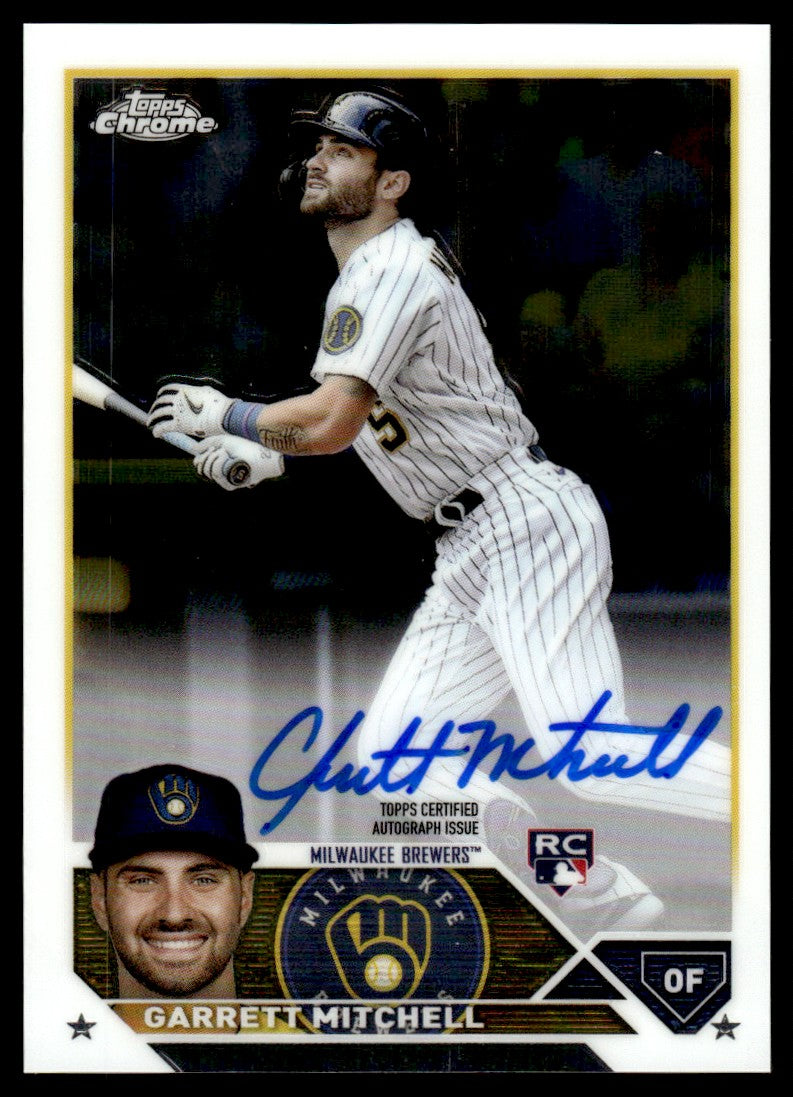 2023 Topps Chrome RA-GM Garrett Mitchell  Rookie  Auto  Milwaukee Brewers