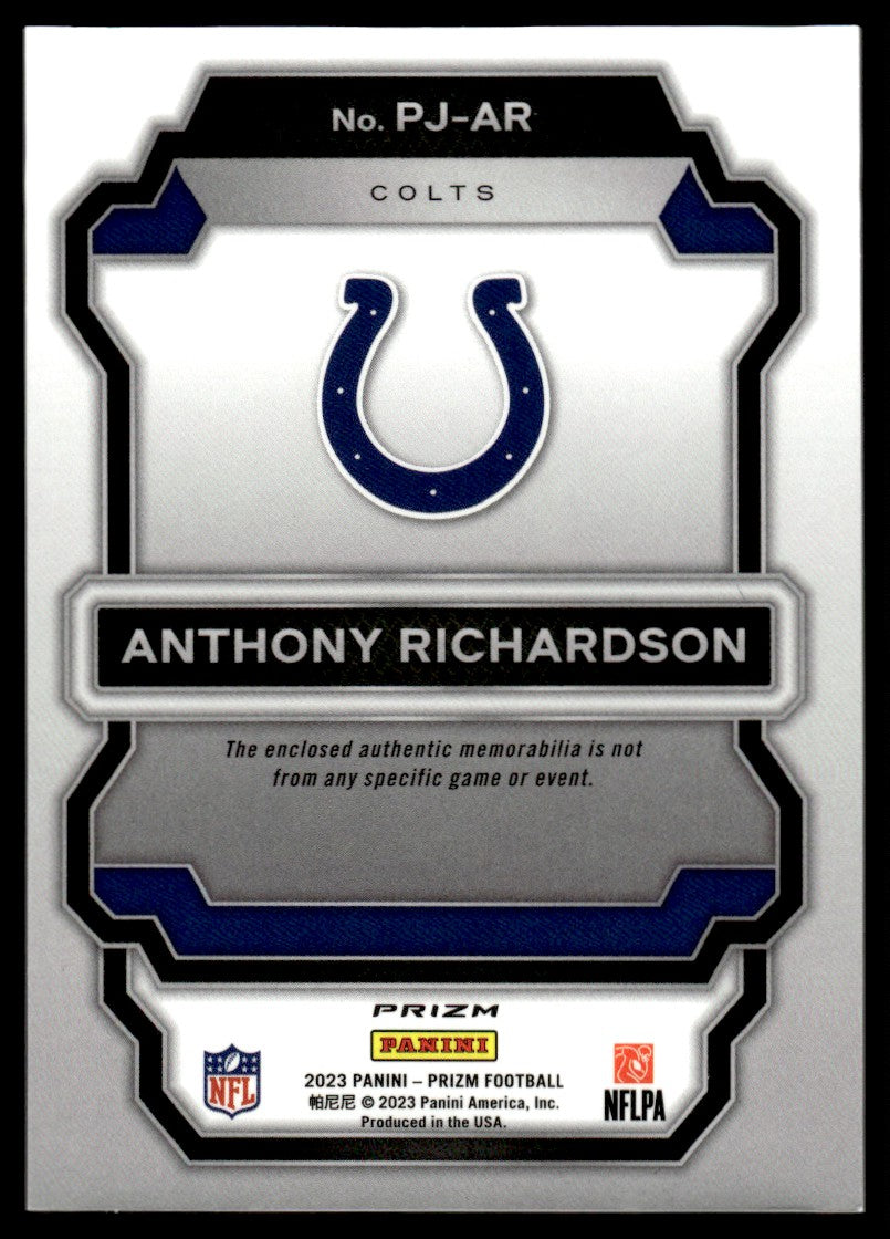 2023 Panini Prizm Anthony Richardson Premier Green Pulsar Rookie RC Patch