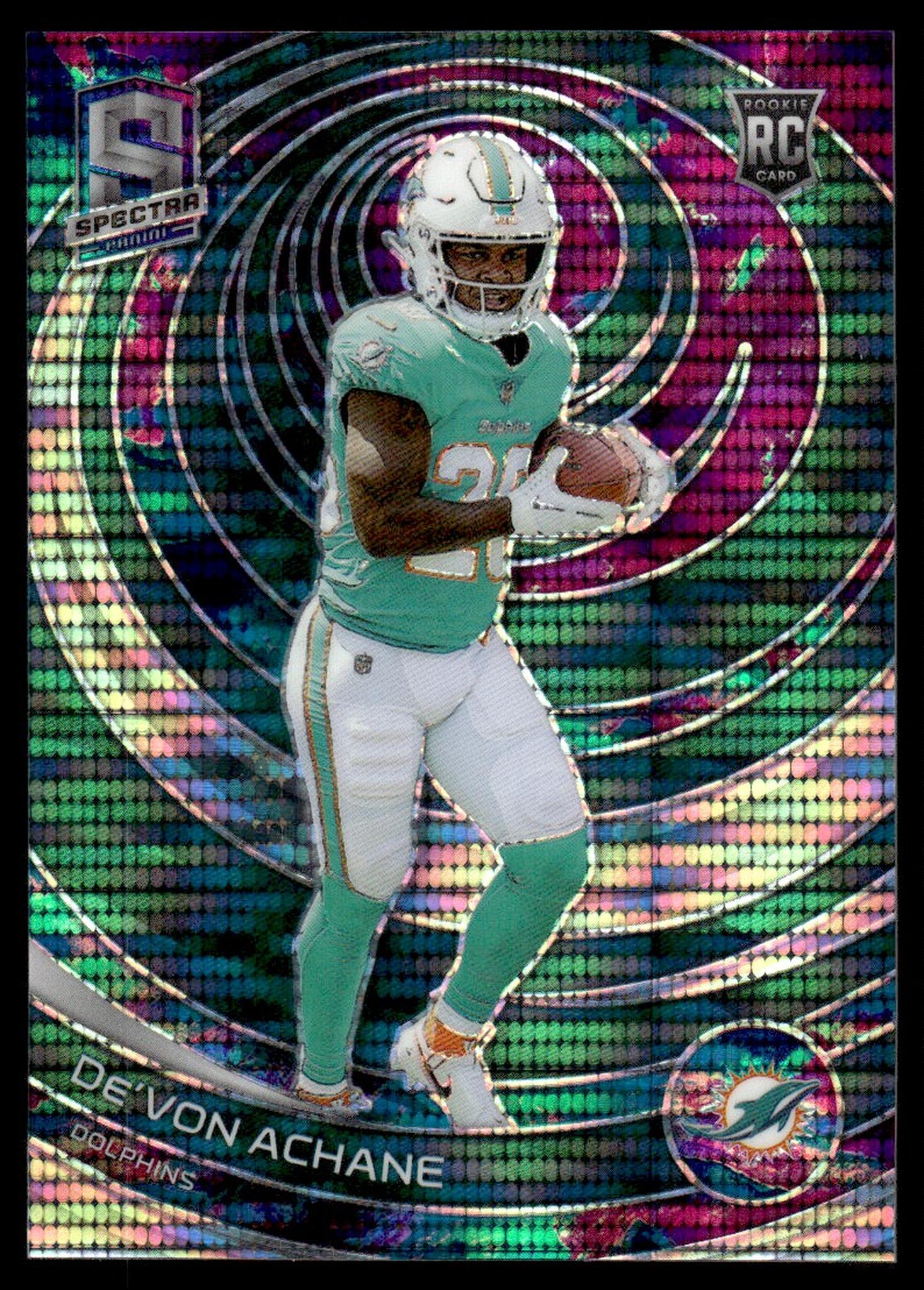 2023 Panini Spectra 160 De'Von Achane Prizm Rookie /99 Dolphins