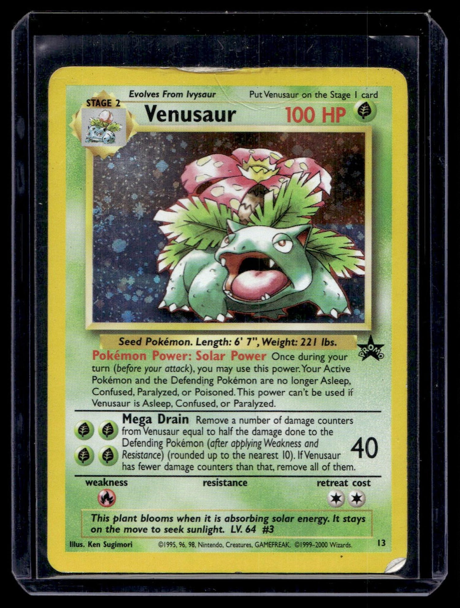 1999 Pokemon Black Star Promo #13 Venusaur Wizards of the Coast