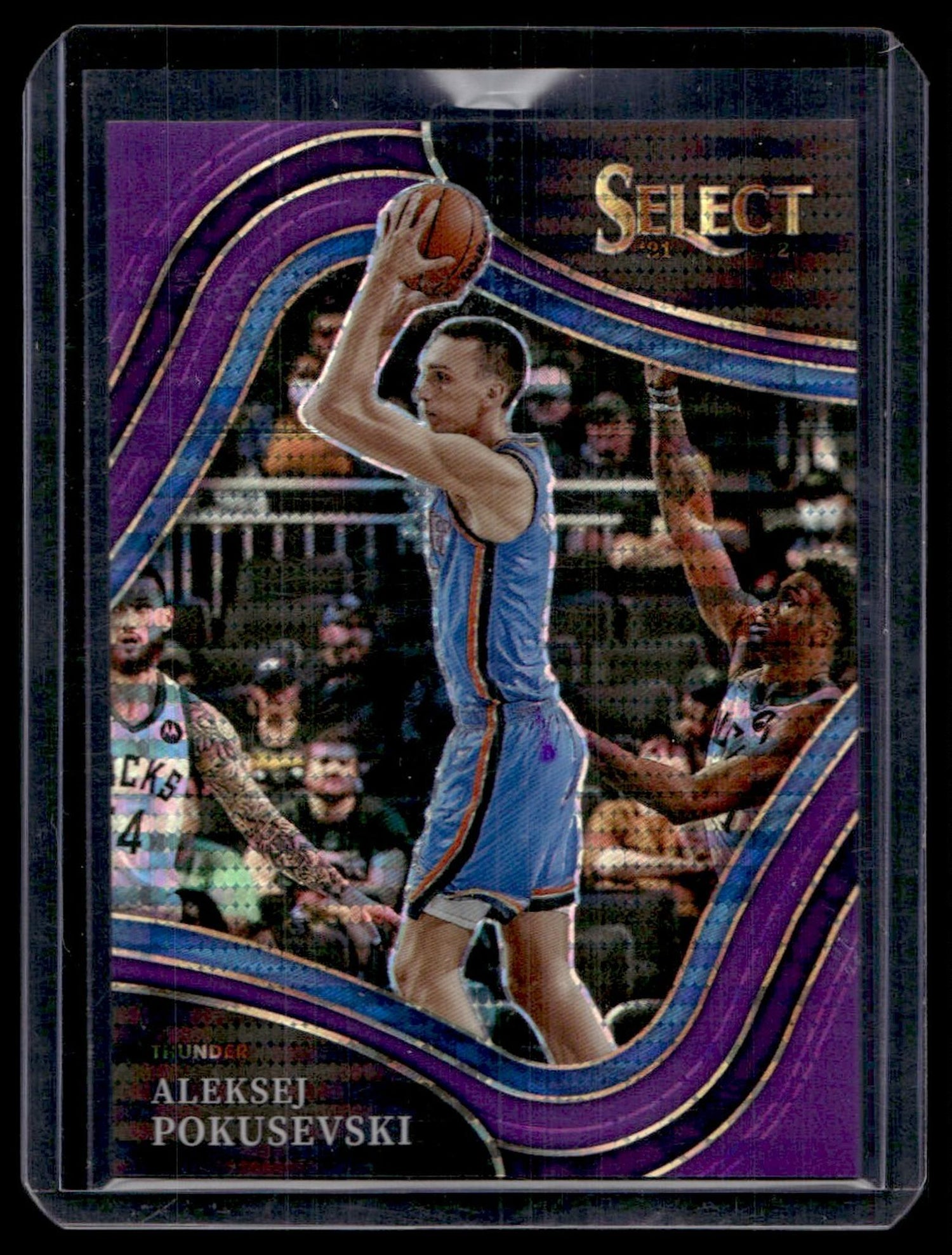 2021 Panini Select Aleksej Pokusevski Courtside Purple Pulsar Prizm /5 #218