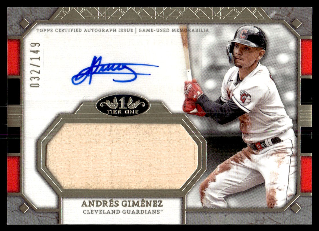 2024 Andrés Giménez Topps Tier One #AT1JR-AG /149 Jersey Auto Guardians