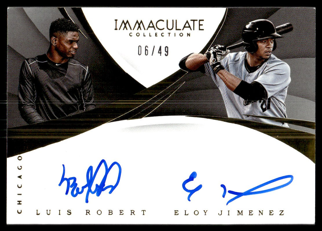 2018 Panini Immaculate Luis Robert Eloy Jimenez #IDA-LE Auto /49