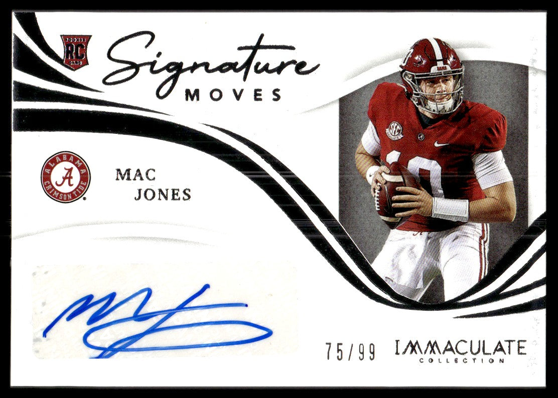 2021 Panini Immaculate Collection SM-MJ Mac Jones  Rookie /99 Auto