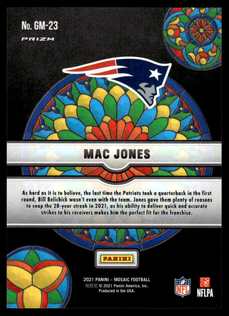 2021 Panini Mosaic Stained Glass Mac Jones #GM-23 RC