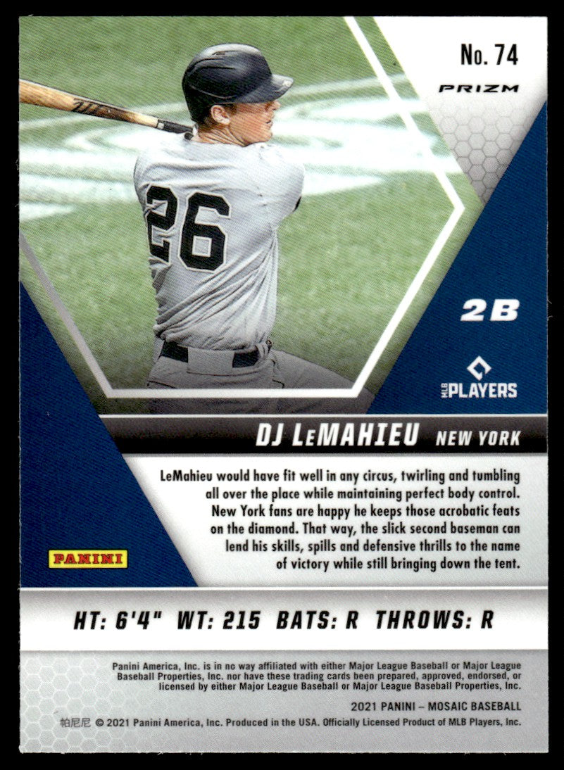 2021 Panini Prizm Mosaic Baseball DJ LeMahieu 74