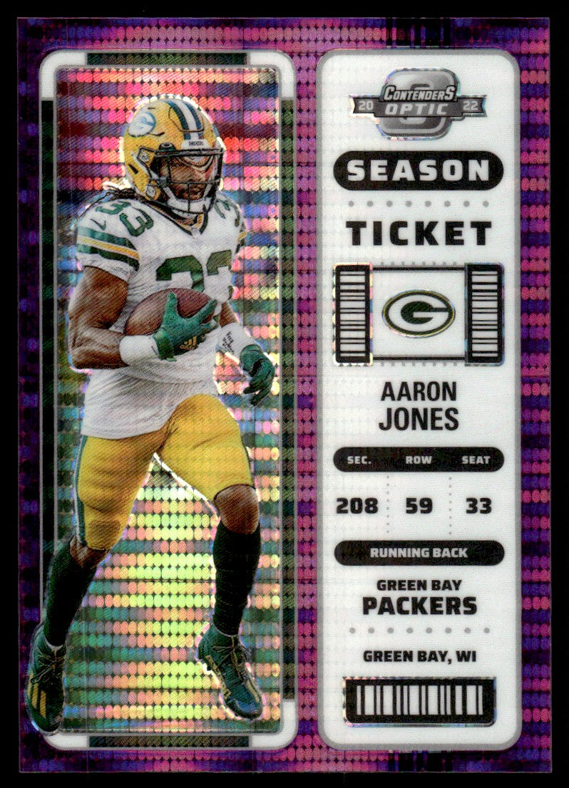 2022 Panini Contenders Optic Prizm Aaron Jones #24 /26