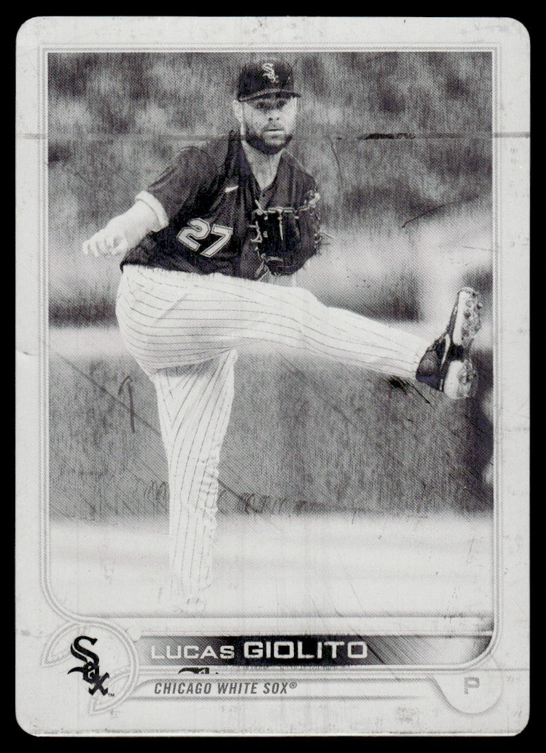 2022 Topps Baseball Series 1 Black Printing Plate 1/1 #291 Lucas Giolito