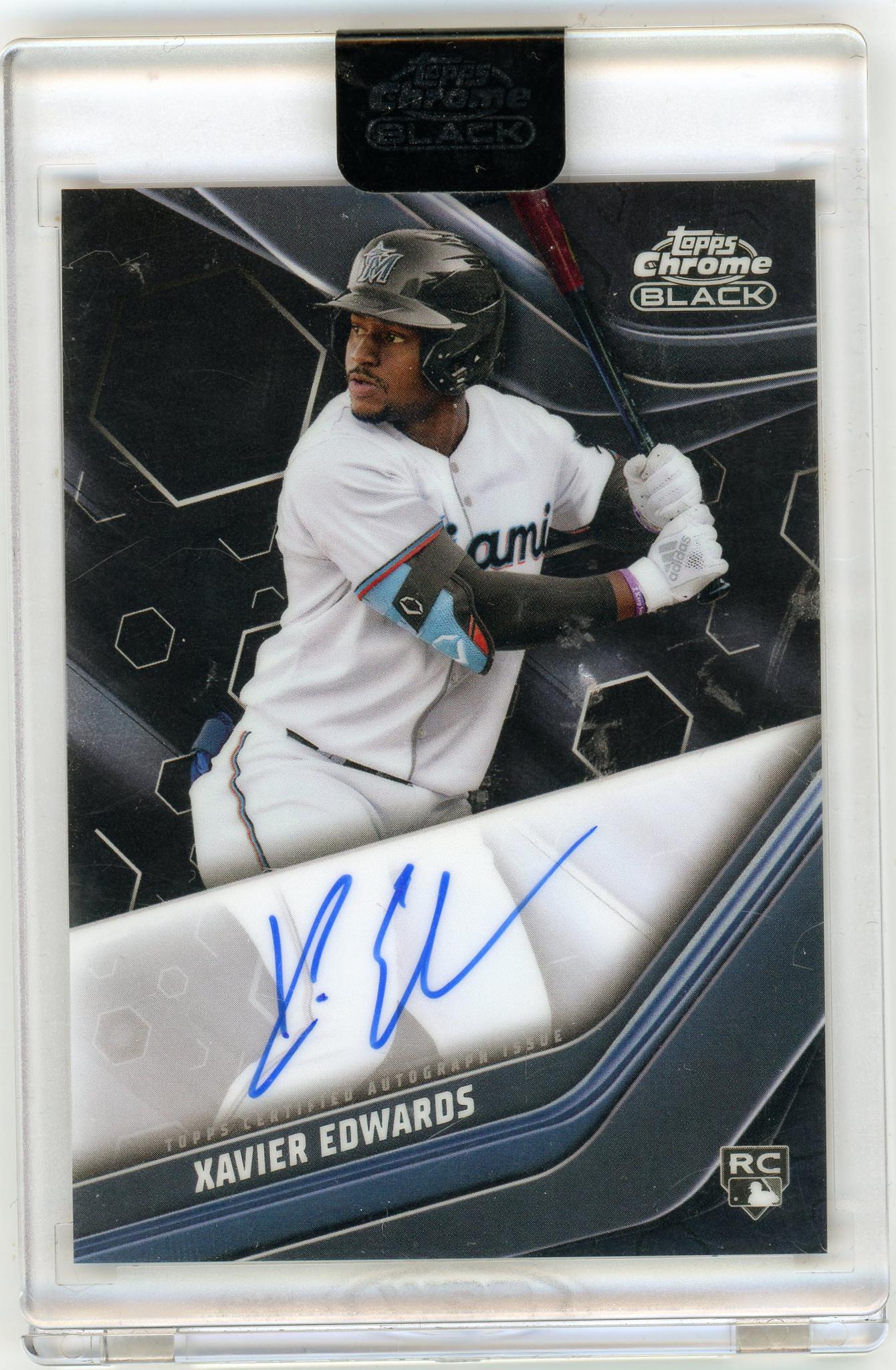 2023 Topps Chrome Black Rookie Auto Xavier Edwards