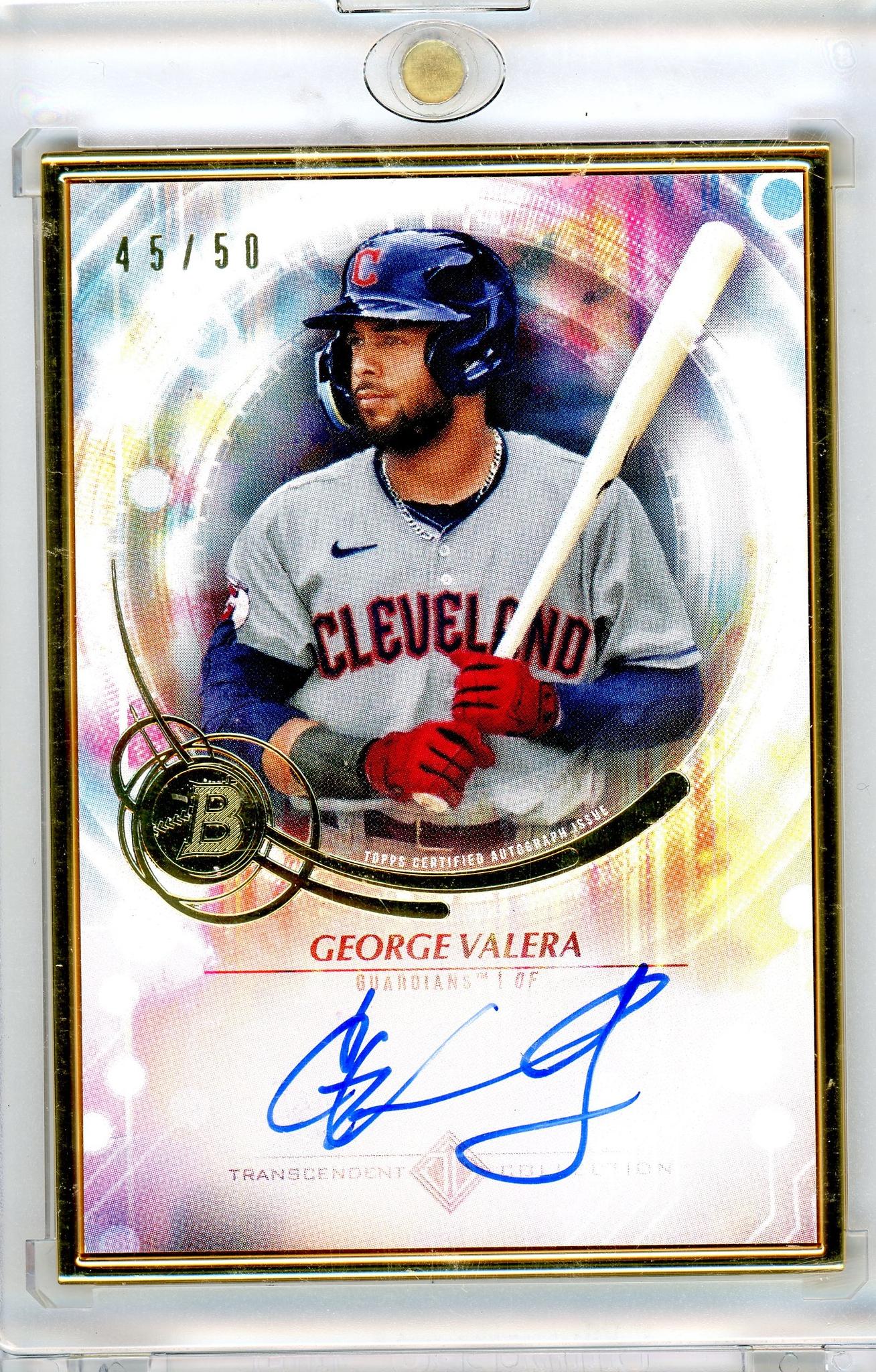 2022 Bowman Transcendent Collection VIP Auto /50 George Valera