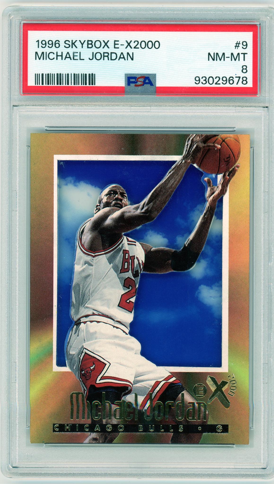 1996 SkyBox E-X2000 #9 Michael Jordan PSA 8