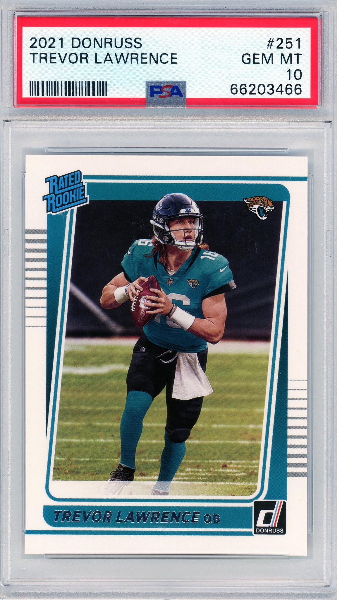 2021 Panini Donruss #261 Trevor Lawrence Rated Rookie PSA 10 RC