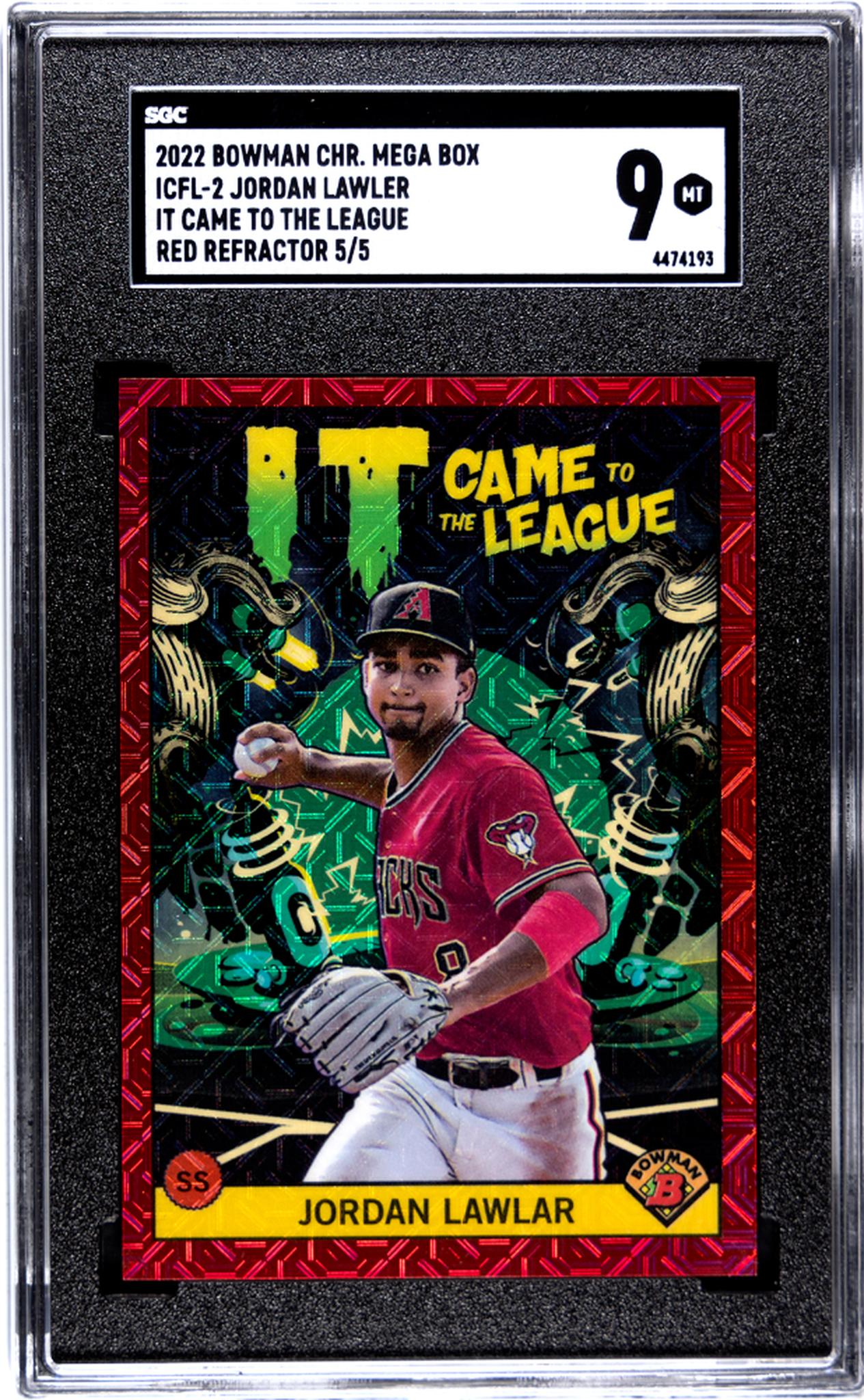 2022 Bowman Chrome Mega Jordan Lawlar It Came To The League Red /5 SGC 9