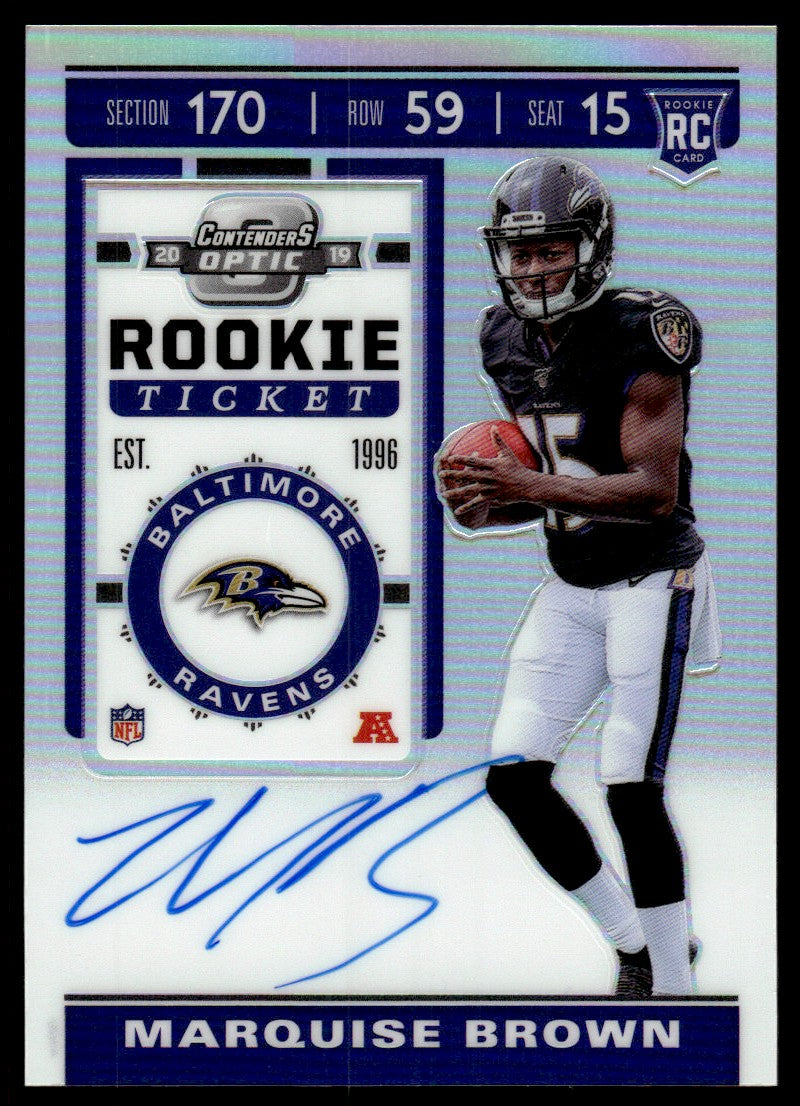 2019 Panini Contenders Optic Marquise Brown #127 RC Auto