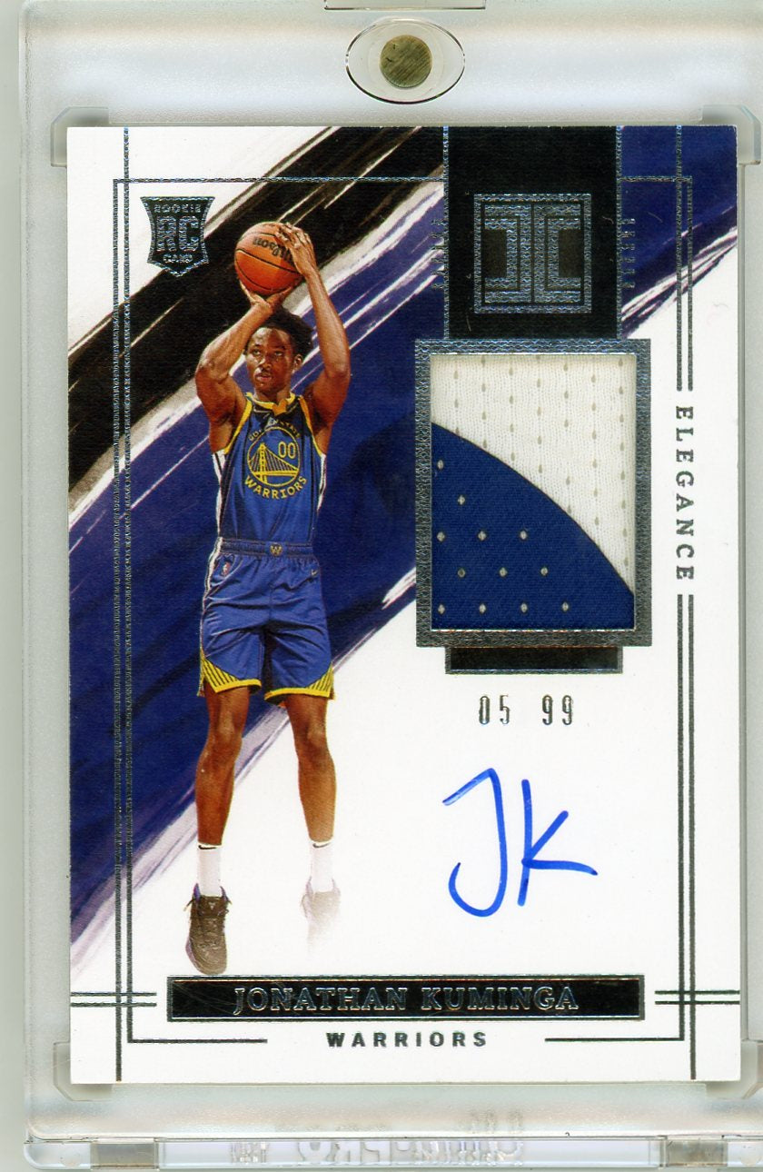 2021 Panini Impeccable 107 Jonathan Kuminga Elegance Rookie /99 Golden State Warriors Auto