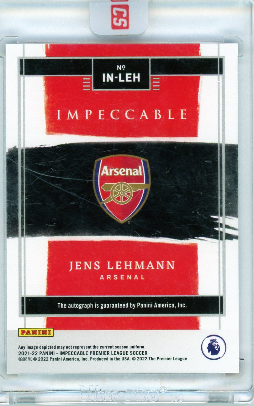 2021 Panini Impeccable Jens Lehmann Indelible Ink /25 Auto Arsenal