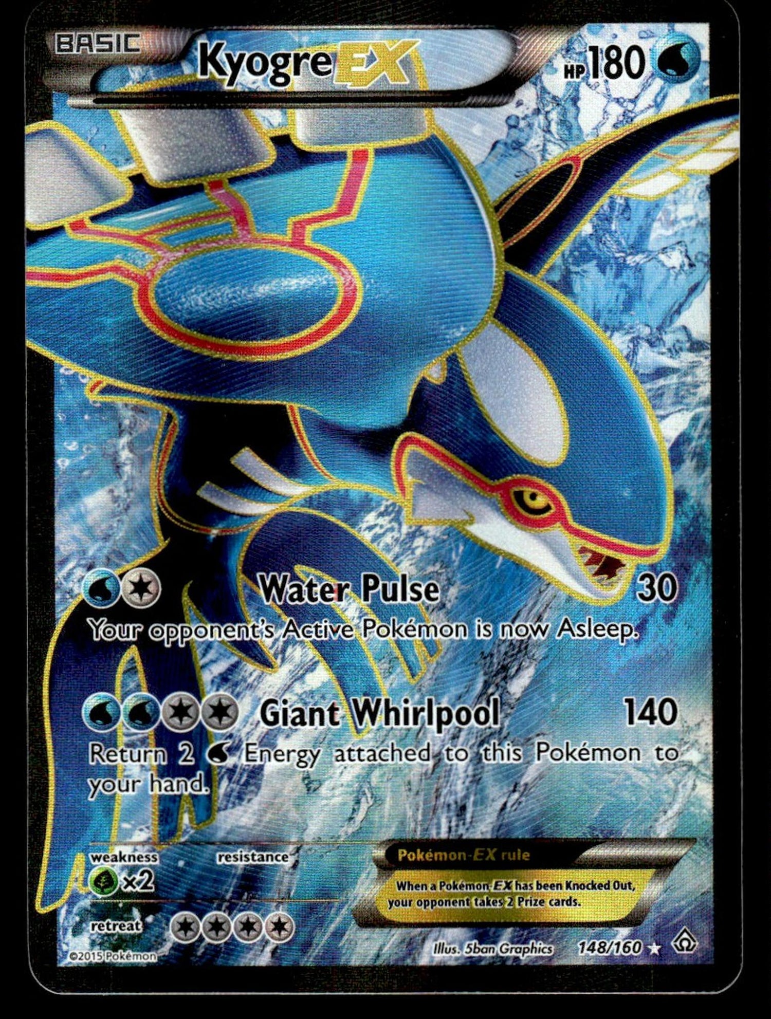 2015 Pokemon TCG Kyogre EX 148/160