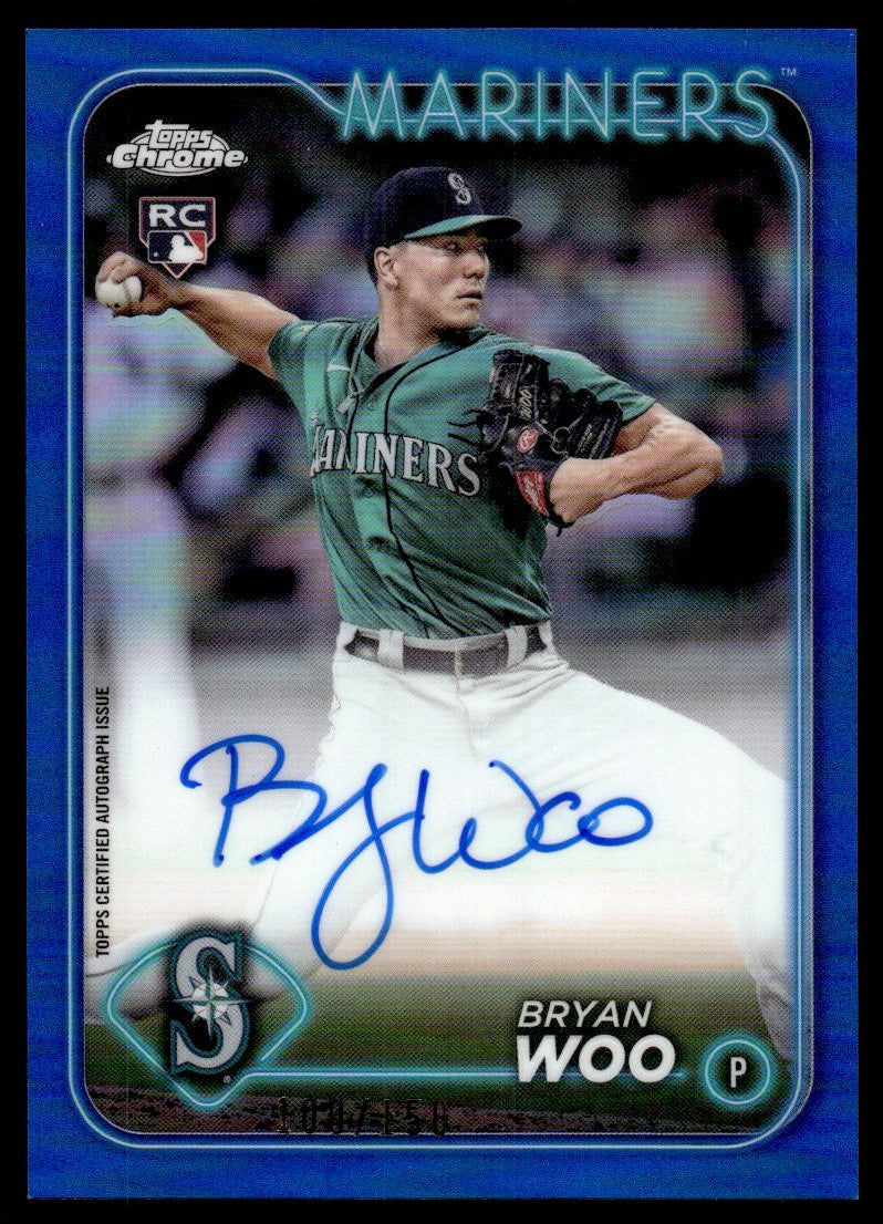 2024 Topps Chrome #RA-BWO Bryan Woo Blue Rookie /150 Auto